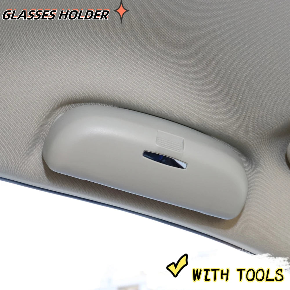 Car Glasses Box Storage Sunglasses Case Holder For Audi A5 A6 C7 C8 C6 A7 A8 Q3 Q5 Q7 A3 8V 8P S3 A4 B9 B8 Sportback Accessories