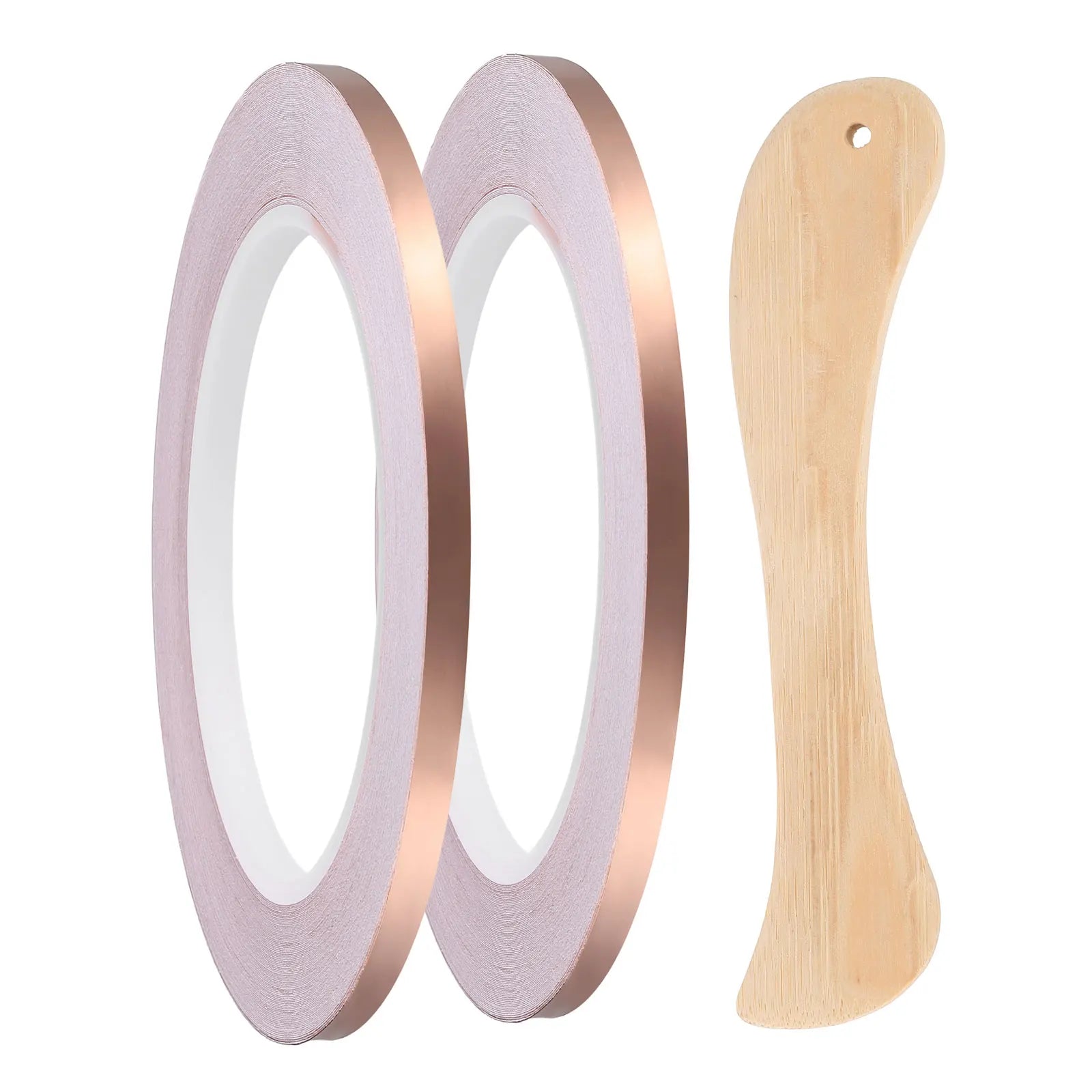 1/2Pcs 10-50Meter Copper Foil Tape Single Conductive Adhesive Tape with Correction Tool for EMI/RFI Shielding/Electrical Repairs