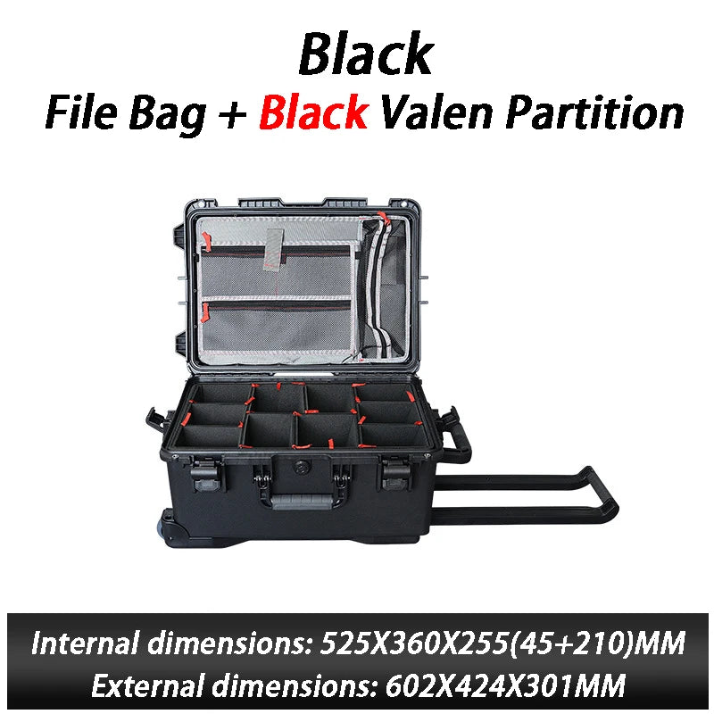 Pull Rod Protective Box Multifunction Precision Instrument Safety Protection Boxes Waterproof Photography Equipment Storage Box