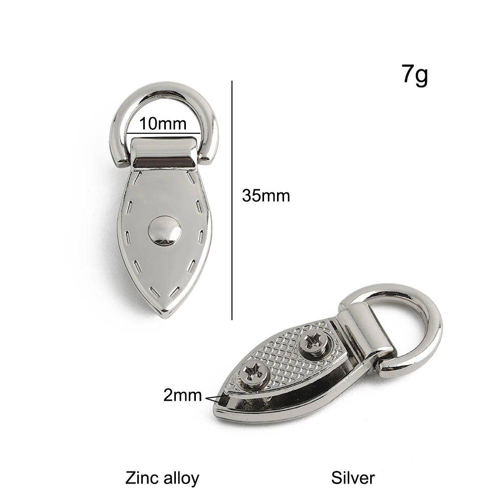 10/40/100PCS Metal O Ring Stud Rivet Screwback Bag Side Edge Anchor Buckles With Screws For Purse Handbag Belt DIY Accessories