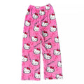 New Autumn Winter Flannel Popular Hello Kitty Pajama Pants Thickened Velvet Warm Casual Cartoon Home Pants Casual Comfortable
