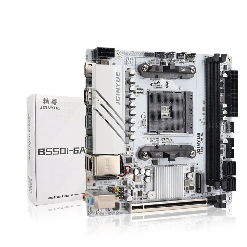 JGINYUE AMD B550 AM4 mini ITX Motherboard supports Ryzen R5 4000/5000 series processors DDR4 RAM PCI-E 4.0 B550i GAMING