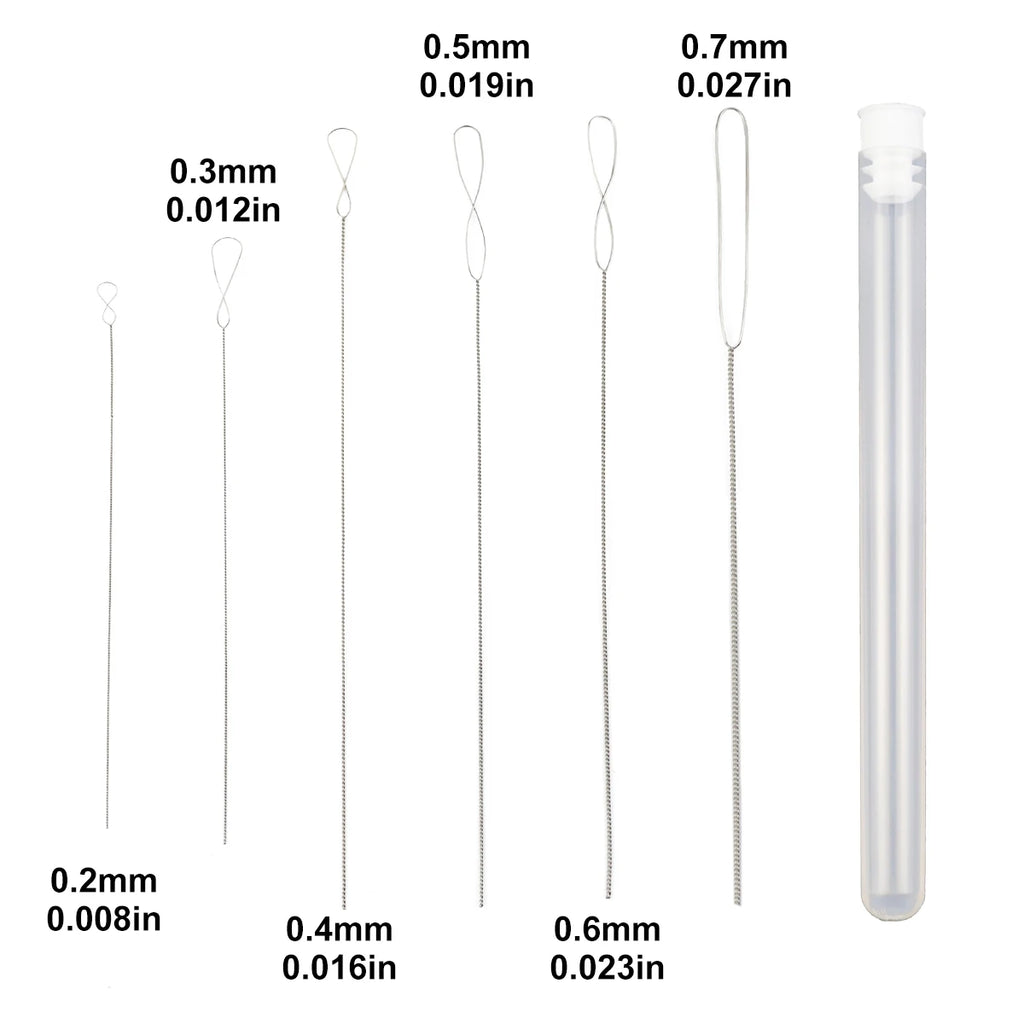 6Pcs/Lot 0.2-0.7mm Twisted Pin Stainless Steel Jewelry Beading Metal Needle For Bracelet Neckalce Handmade DIY Accessories Tools