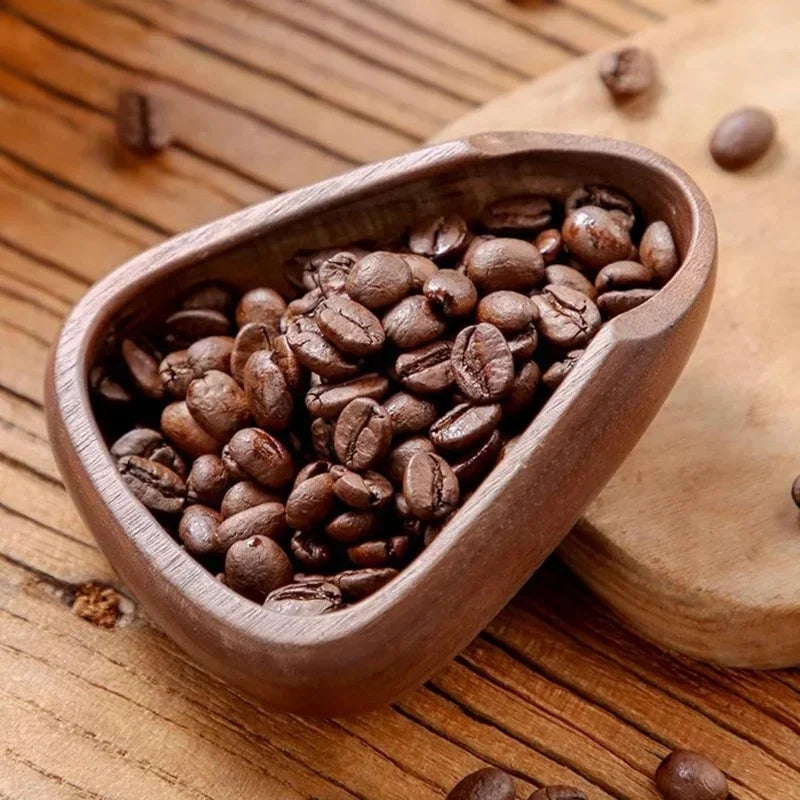 Wooden Coffee Bean Dosing Cup with Spray Bottle Set Solid Wood Bean Measuring Tray Portable Dispensing Bottle Coffee Lover Gift
