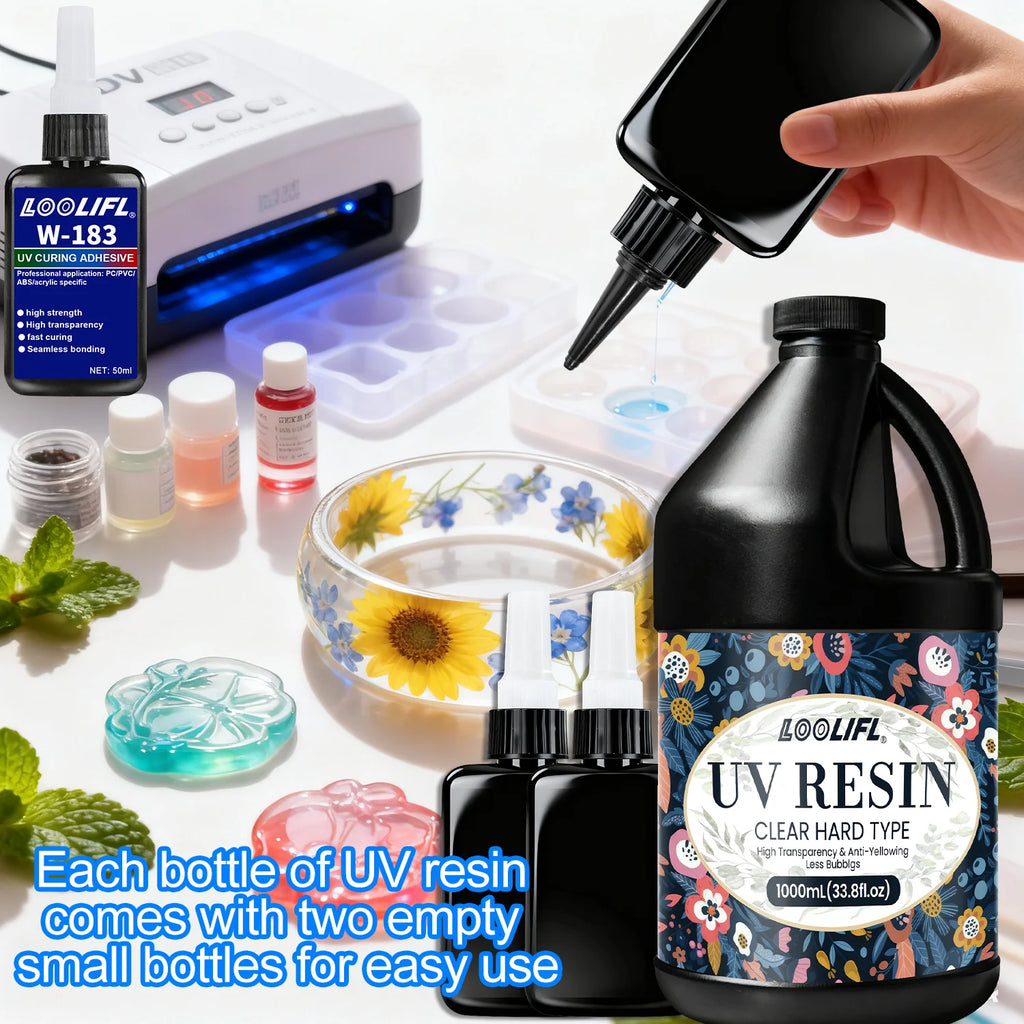 Hot Sell UV Hard Resin Adhesive UV Glue Welding Kit 50g/1000g DIYJewellery Making For Jewellery Glass Metal 1-Minute Fast Curing