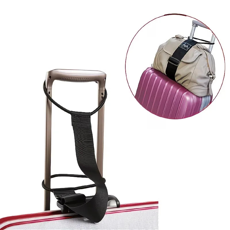 Two Elastic Straps for Securing Luggage, Designed for Backpacks And Travel Suitcases