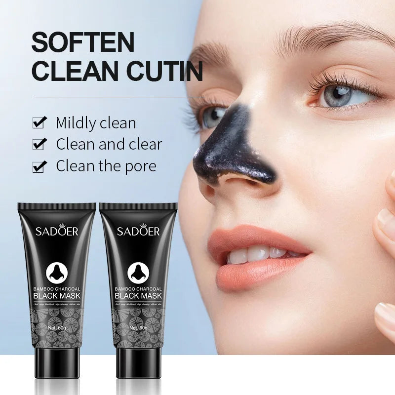 60g Blackhead Peel Mask Bamboo Charcoal Oil Control Deep Cleanig Purifying Shrink Pores Nose Mask T-zone Care Nasal Stickers