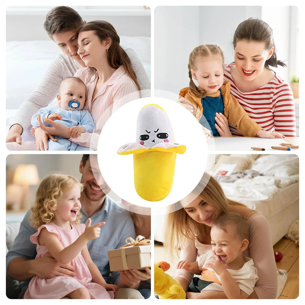 Kids Banana Fruit Induction Beat Toy Creative Music Dolls Kawaii Parent-child Toys Sensory Party Game Musical Learning Companion