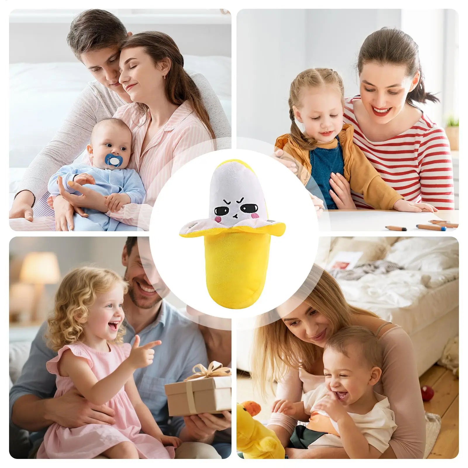 Kids Banana Fruit Induction Beat Toy Creative Music Dolls Kawaii Parent-child Toys Sensory Party Game Musical Learning Companion