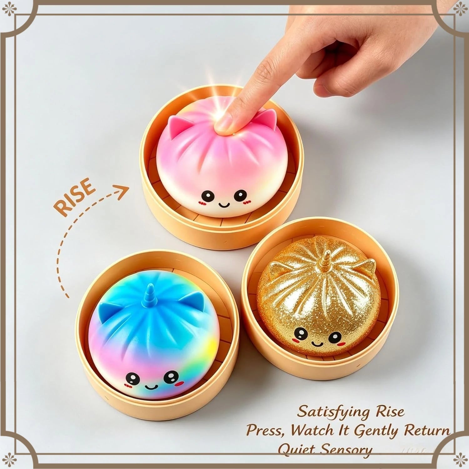 Kawaii Random 1Pc Unicorn Dumpling Squishy Mystery Box Glitter Fake Food Aesthetic Room Desk Decor Ornament Surprise Present