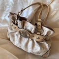 Retro Y2k Rivet Underarm Bag Women Brand Belt Buckle Shoulder Handbag Large Capacity Casual Commuter Tote Canvas Storage Bag