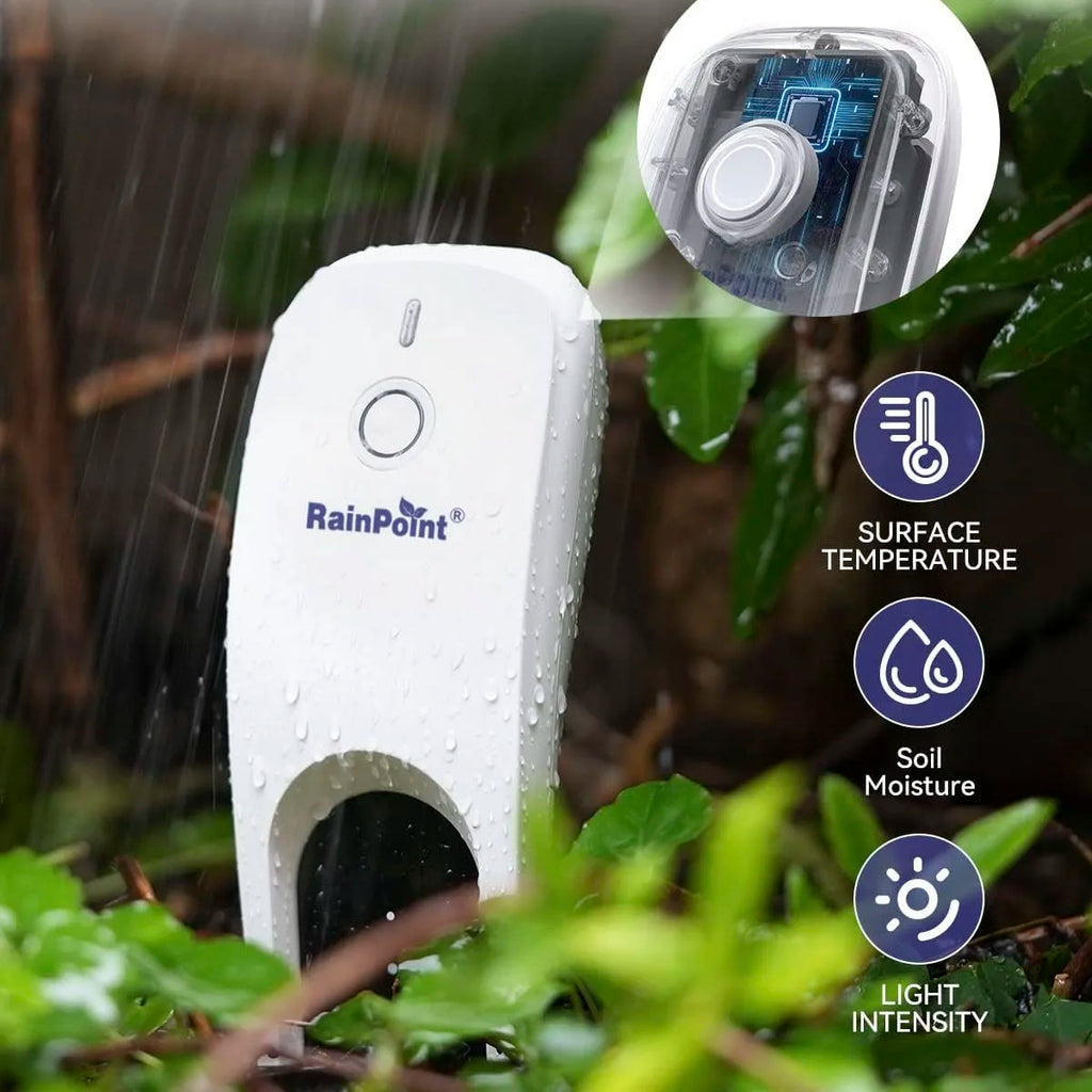 Wifi Smart Soil Moisture Meter,3-in-1 Soil Moisture/Temperature/Light Tester, Wireless Soil Moisture Sensor For Garden