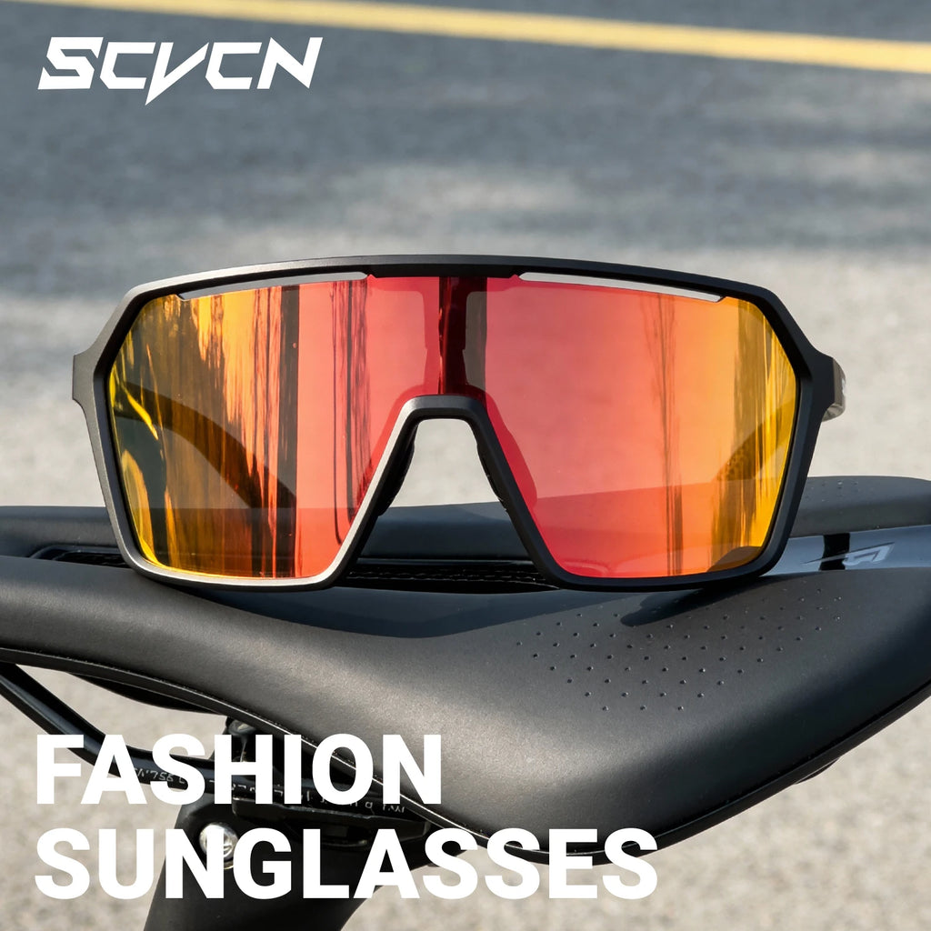 SCVCN Hiking Cycling Glasses Outdoor Running Sunglasses Stylish Hiking Driving Glasses MTB Racing and Casual Sports Sunglasses