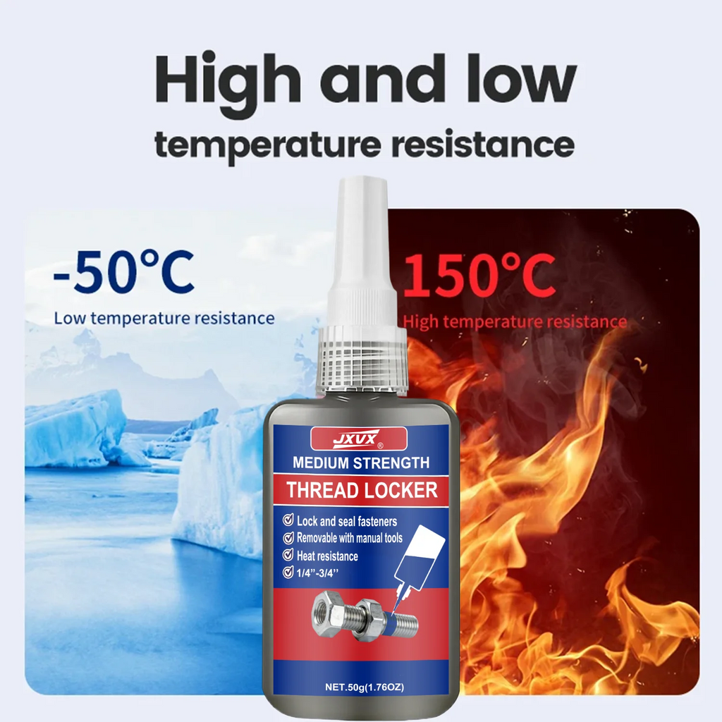 243/271 Medium Strength To High Threadlocker Blue  Red Threadlocker Adhesive Thread Locker Blue Screw Glue Agent Anaerobic Glue Anti-Loose 50ml.