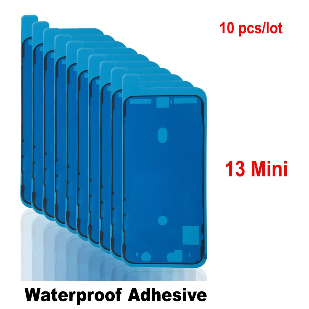 10Pcs LCD Display Front Side Waterproof Seal Stickers for iPhone 6/7/8/X/XS/XR/11/12/13/14/15 - Adhesive Protection Seals