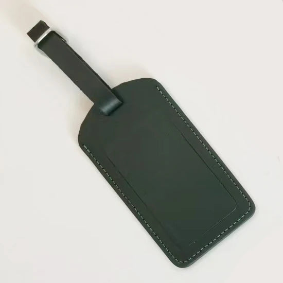 Cowhide Travel Custom Initials Luggage Tag Genuine Leather Personalized Suitcase Label Business Luxury Bag Pendant Retro Charm