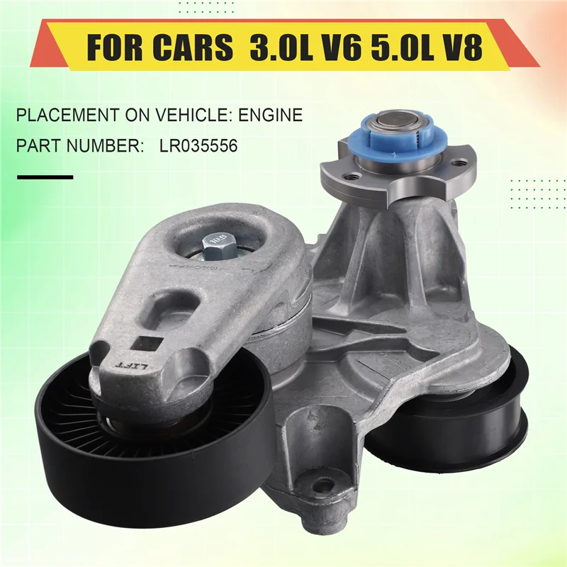 LR035556 Belt Tensioner Assembly For Land Rover Range Rover Sport Discovery LR4 10-22 3.0L V6 5.0L V8 Drive Belt Ldler