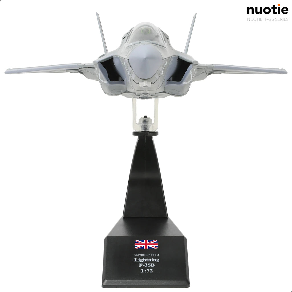 NUOTIE F-35B Lightning II 1:72 Royal Air Force Die-cast Fighter Aircraft Model with Bracket Military Pilot Gift F-35B 138EAW