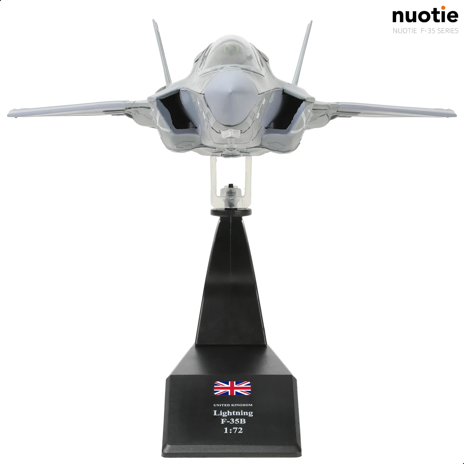 NUOTIE F-35B Lightning II 1:72 Royal Air Force Die-cast Fighter Aircraft Model with Bracket Military Pilot Gift F-35B 138EAW