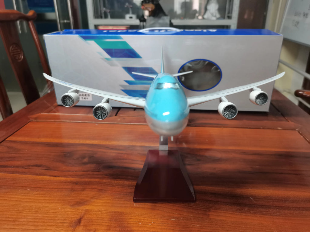 B747 Korean Air Airplane Model 47cm Planes Model 1:150 Scale Resin Diecast Aircraft Model Collectible Miniatures Adults Fun Gift
