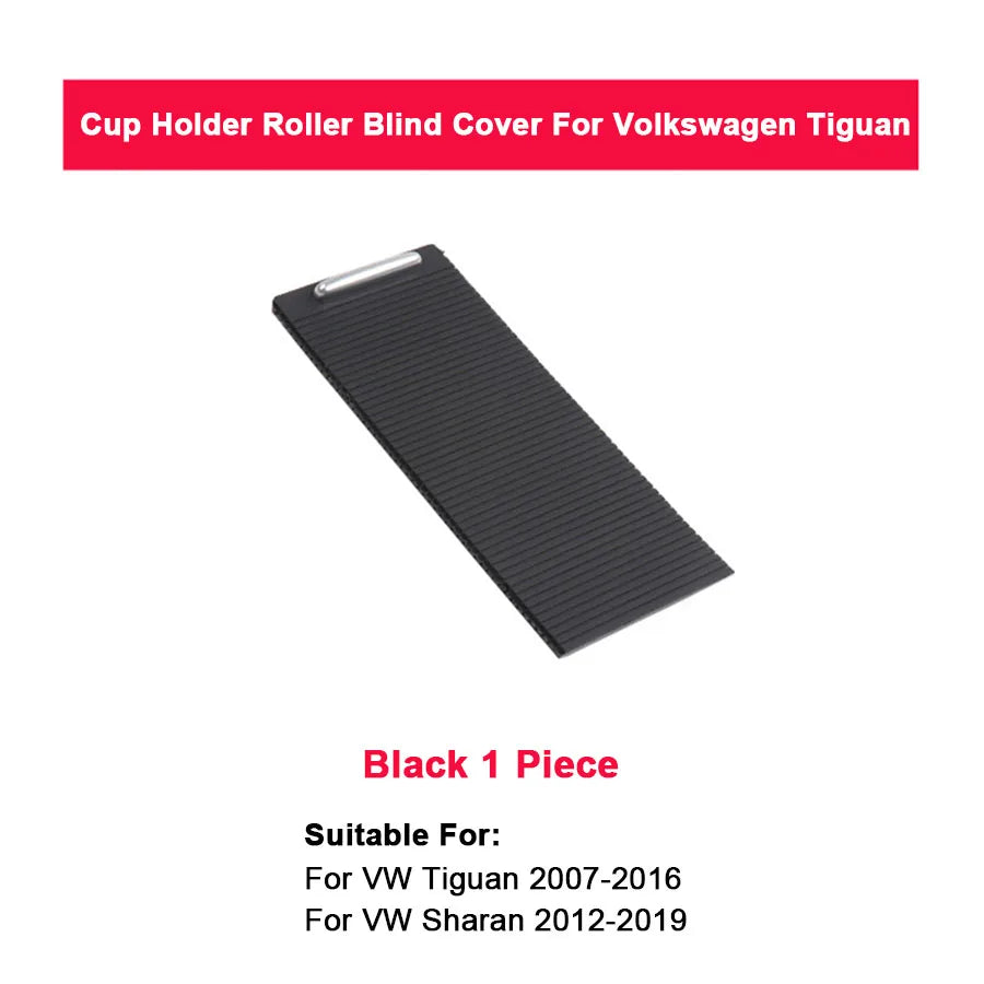 Car Front Center Console Sliding Shutters Replacement Cup Holder Roller Blind Cover For Volkswagen Tiguan For VW SHARAN