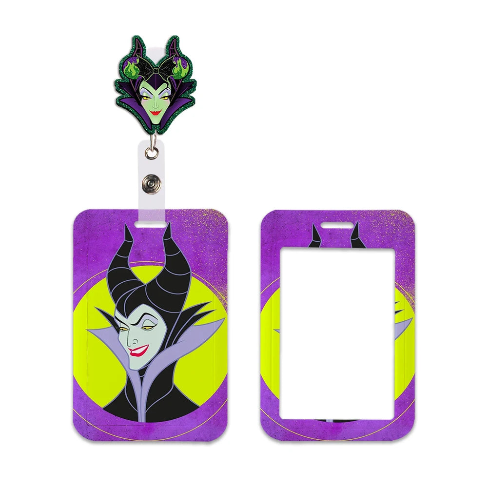 Disney Villains ID Badge Holder Neck Strap Pendant Door Card Holders Lanyards Girls Lanyard Student Kids Credential Holder