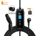 feyree EV Charger Portable 3.5kW Tesla NACS Charger Plug 1.8" LCD Screen with Set Delay Schedule Charging Station for Tesla Cars