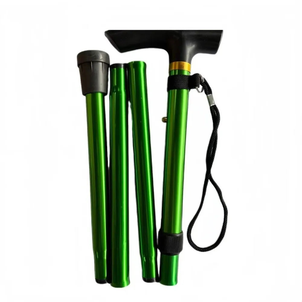 Lightweight Telescopic Trekking Stick Strengthen 5-Section Crutches Adjustable Portable Folding Canes for Adults Elderly People