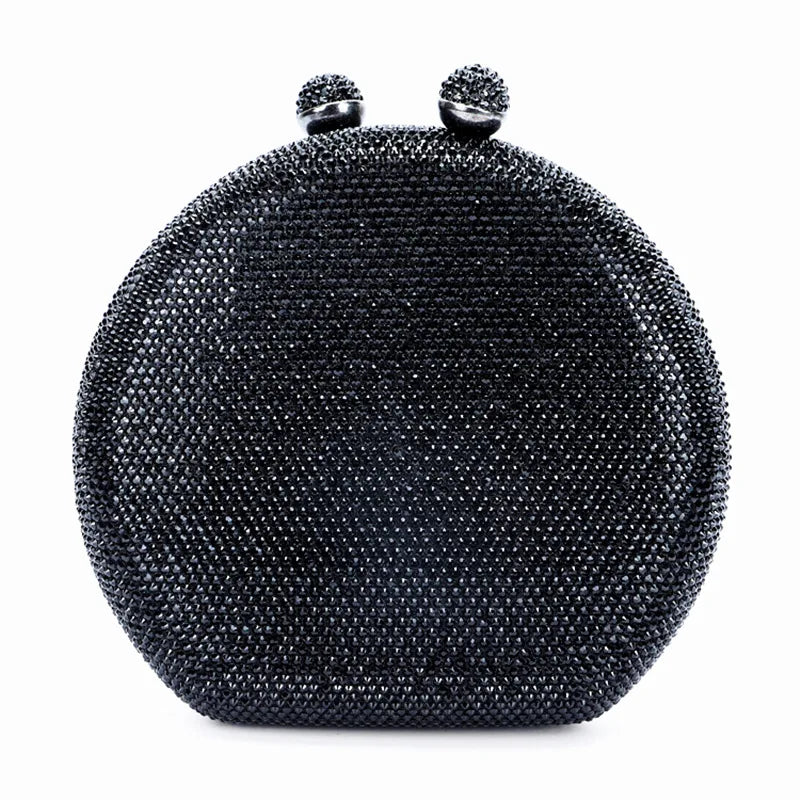 Women White Crystal Evening Clutches Bag Black/Silver Diamond Female Clutch Purse Lady Crossbody Small Party Phone Minaudiere