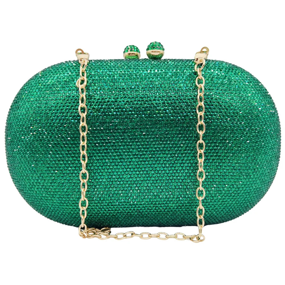 Elegant Women's Rhinestone Evening Bag, Sparkling Crystal Clutch Perfect for Wedding Banquet Party and Formal Dress Occasions