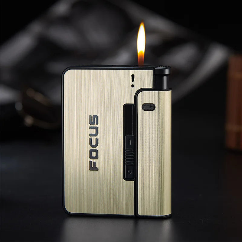 Automatic Cigarette Case Metal Cigarette Boxes 10pcs Cigarette Capacity