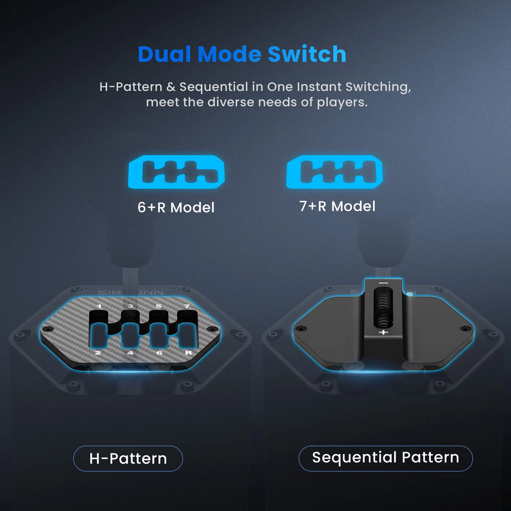 SIMSONN HS Pro Shifter Dual Mode Hybrid H-Pattern/Sequential Shifter with 6+R and 7+R Gears