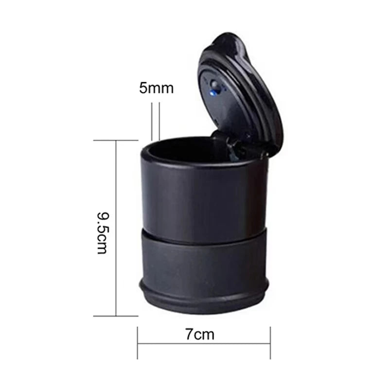 Portable Car LED Ashtray Universal Auto Ashtray Cigarette Ash Holders Cup Car Interior Decor Auto Accessories Interior 7x7x10CM