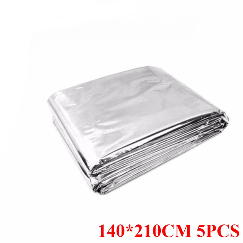 5/10/20 Pack Emergency Blanket Thermal Blanket for Camping Waterproof Foil Thermal Blanket Heat Reflective Blanket for Outdoors