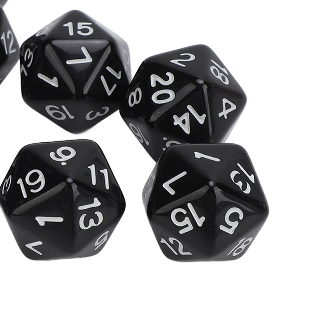 10PCS Polyhedral Dice Set Plastic Lightweight 20 Sided Dice for Role Playing Table Games Polyhedral Dice 1-20 Number