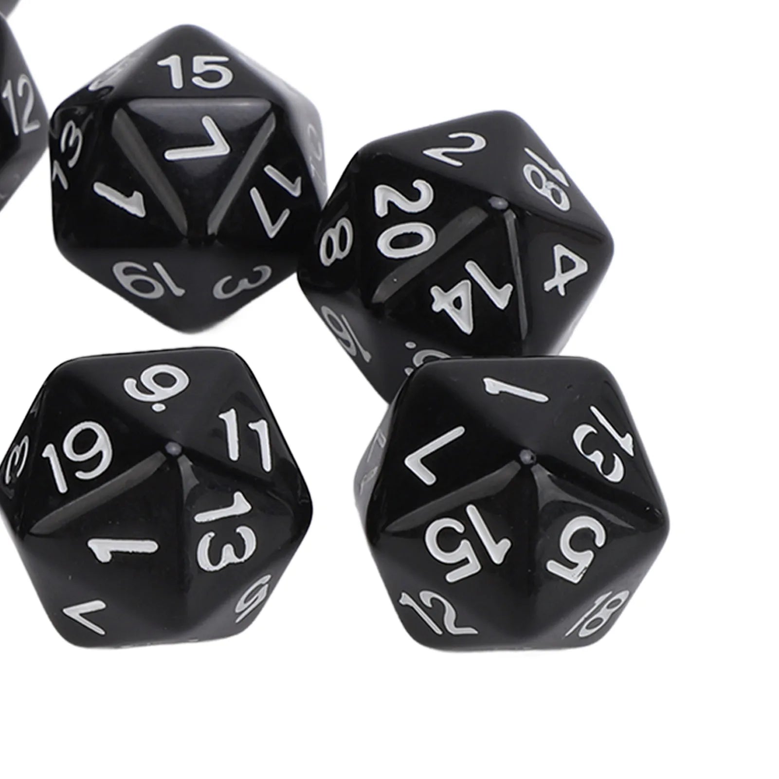 10PCS Polyhedral Dice Set Plastic Lightweight 20 Sided Dice for Role Playing Table Games Polyhedral Dice 1-20 Number