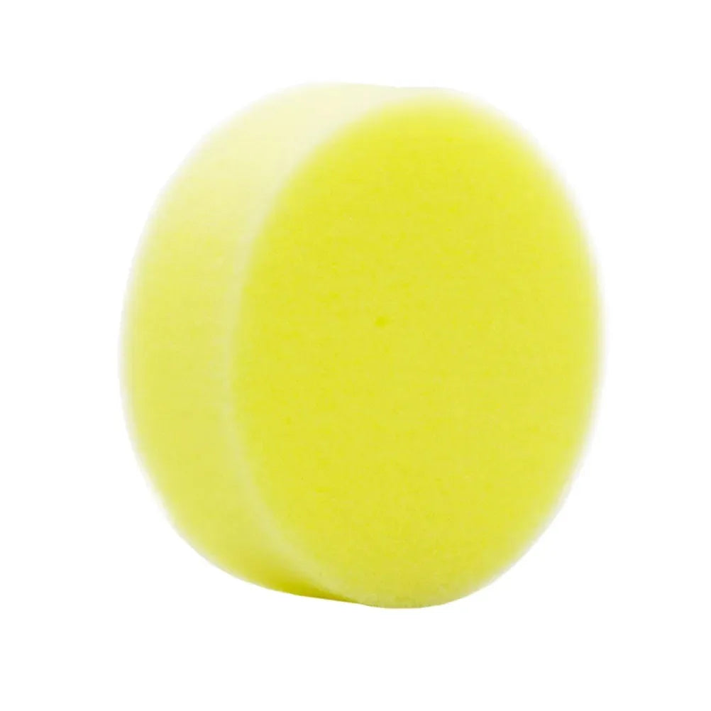 9Pcs 7cm Yellow Foam Sponge Set - Car Wax Applicator & Household Cleaning Pad for Detailing, Polishing & Cleaning