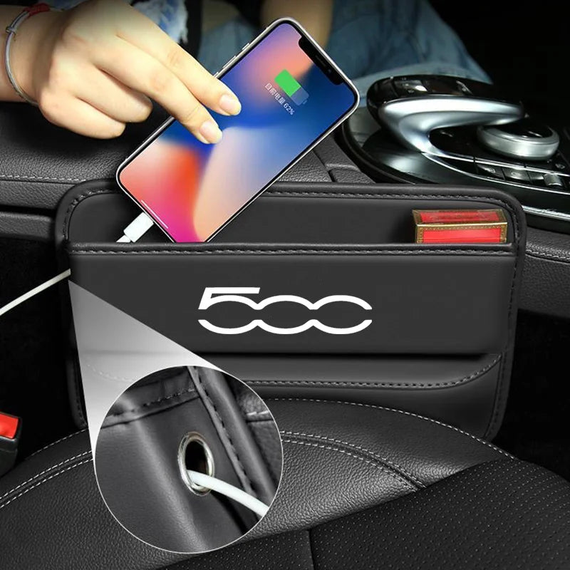 Car Special Seat Crevice Storage Box Seat Slit Catcher Organizer For Fiat 500 500C 2012 500X 500L Sport car accessories interior