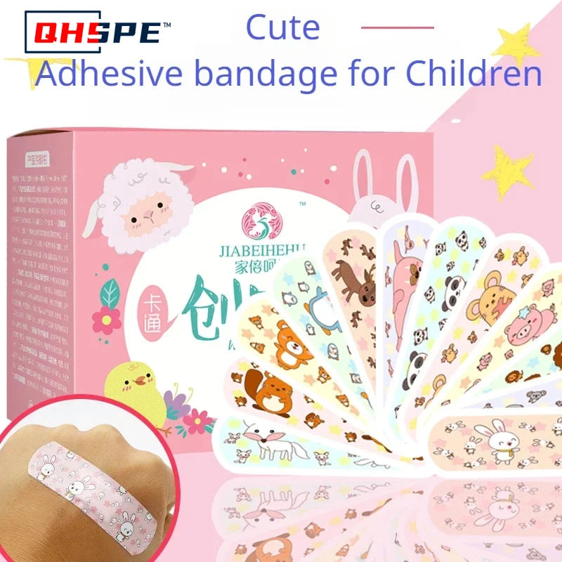 120pcs Cartoon Waterproof Wound Bandages for Kids First Aid Children's Plaster Wraps Non-Toxic Fun Designs for Safe Healing