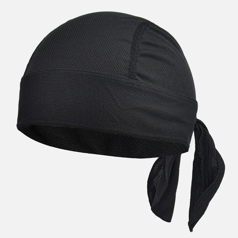 Sweat Wicking Cycling Headscarf Men Breathable Running Hiking Helmet Cover Elastic Bandana Comfortable Climbing Pirate Hat