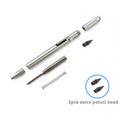 Portable 2-In-1 Stainless Steel Pen Pencil Self Defense Tactical Pen Mini Keychain Writing Pen Outdoor Survival EDC Tool Gift