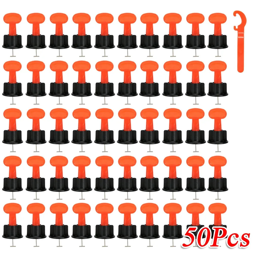 50Pcs Reusable Floor Tile Leveling System Clips Spacers Adjustable Thickened Tile Spacers Tile Leveler
