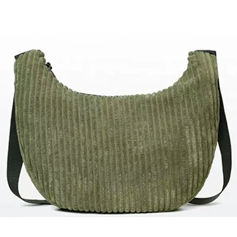 Comfort Curved Shoulder Crossbody Bag Solid Color, Portable Sling Pouch for Motorbike Travel Outdoor Leisure Strolls