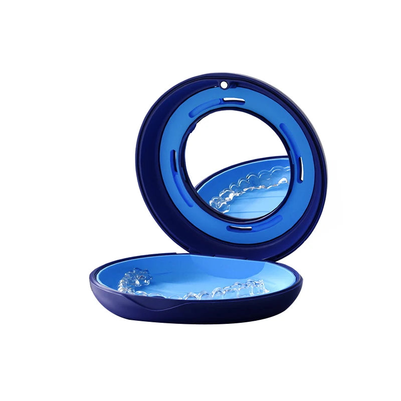 Orthodontic Case Dental Invisible Braces Retainer Box With Mirror Mouth Guard Denture Storage Aligner Case Oral Hygiene Organize
