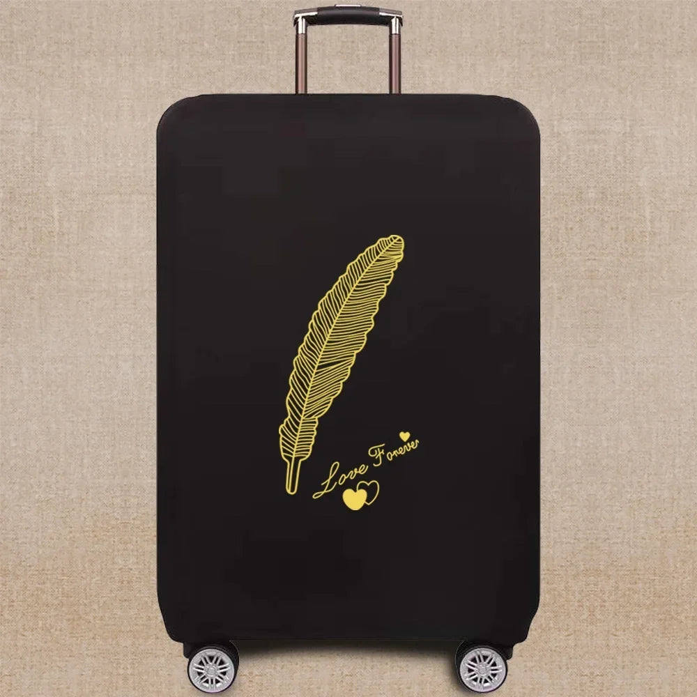 Travel Accessories Luggage Case Suitcase Dust Protective Cover 18-28 Inch Whitepicture Pattern Series Trolley Case Elastic Cover