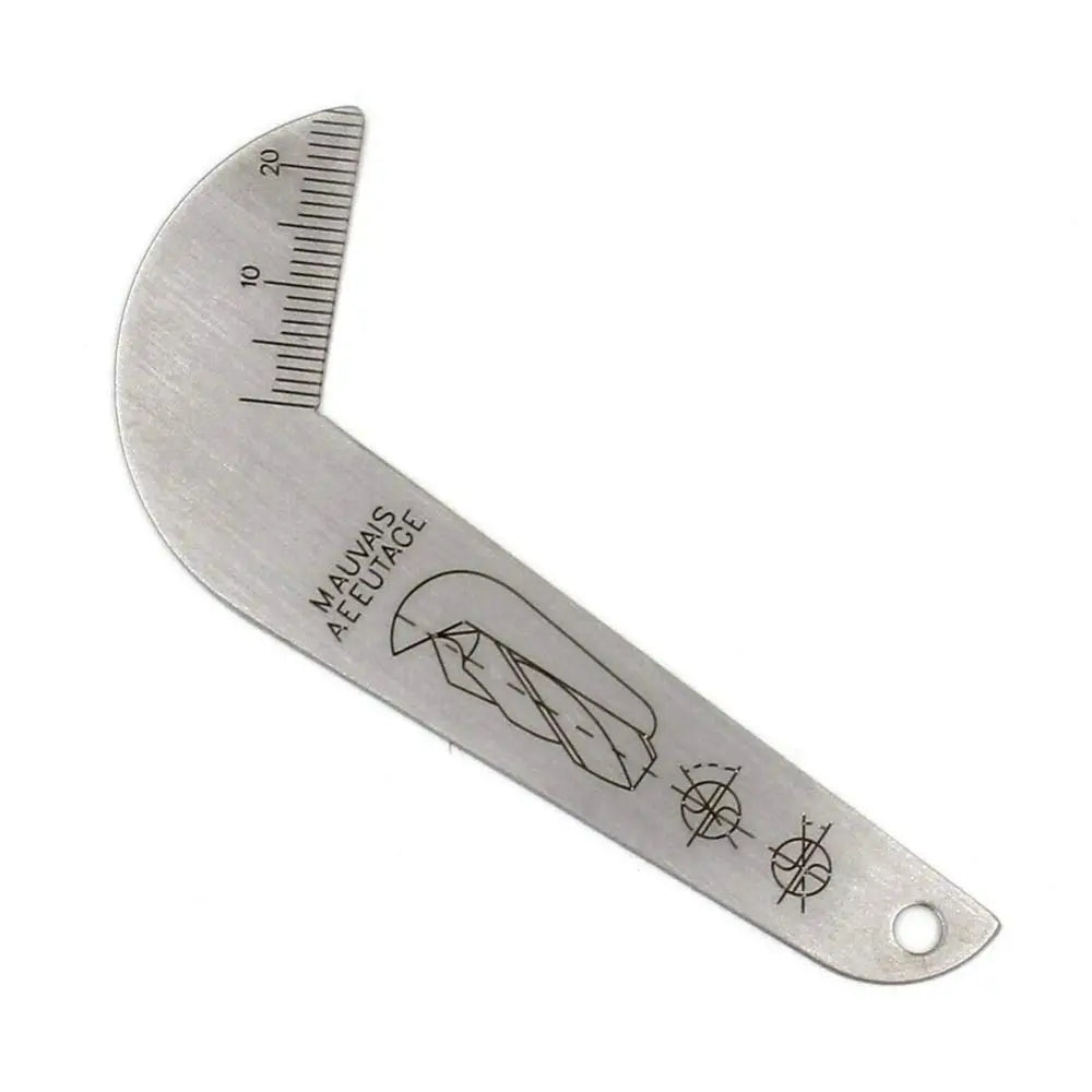 Stainless Steel Stainless Steel Drill Bit Sharpening Gauge Silver Double-sided 118 Degree Drill Bit Angle Gauge Drill