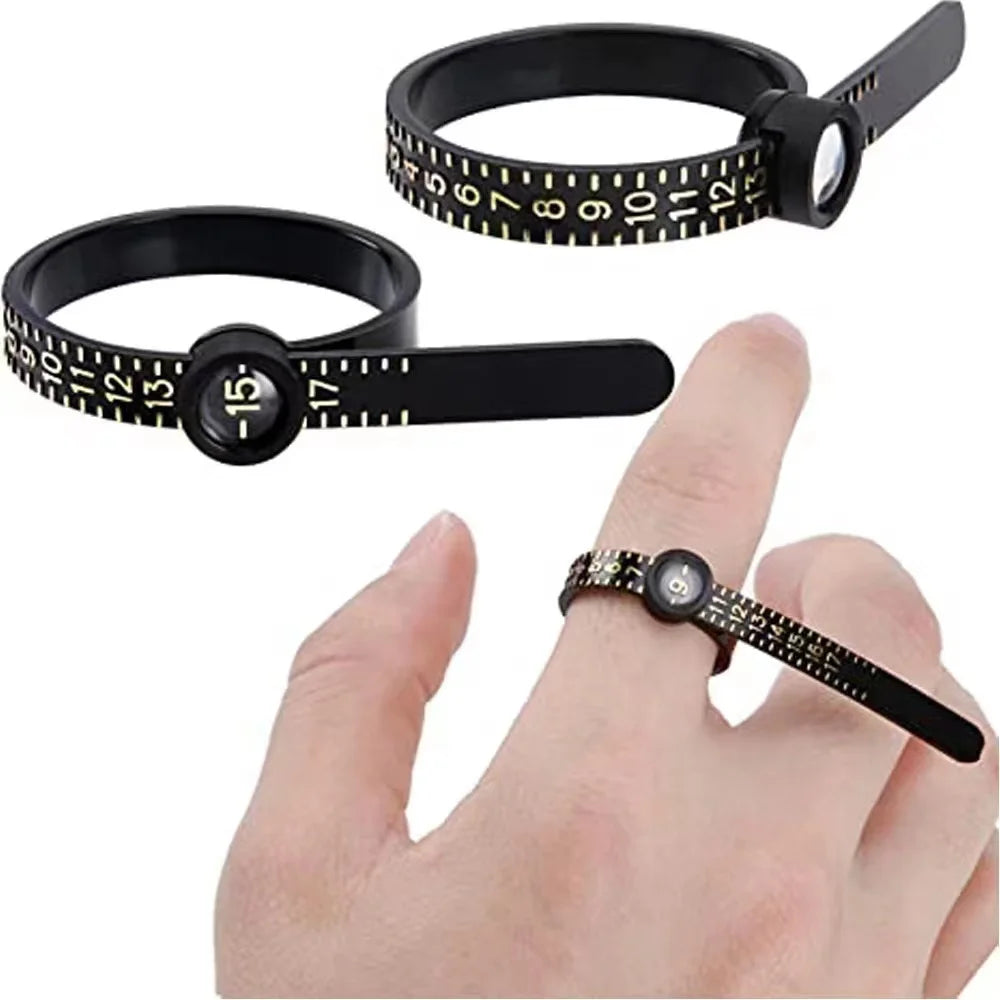 6pcs Ring Sizer Measuring Set Reusable Finger Size Gauge Measure Tool Jewelry Sizing Tools US Rings Size Jewelry Accessory Tools