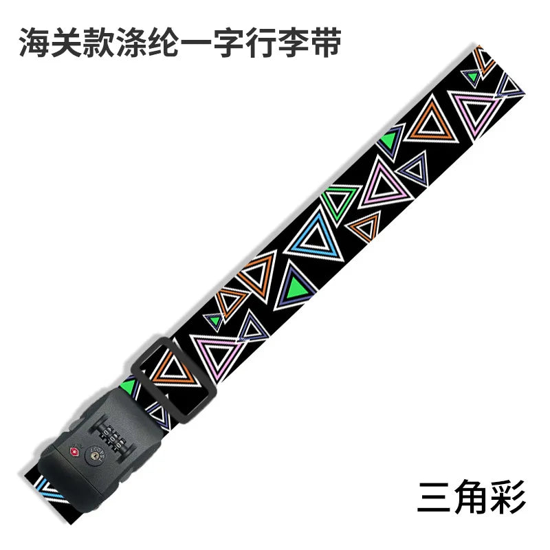 Luggage Straps for 22-28 inch Suitcases TSA Approved Combination Lock Adjustable Suitcase Packing Belt Abroad Binding Straps