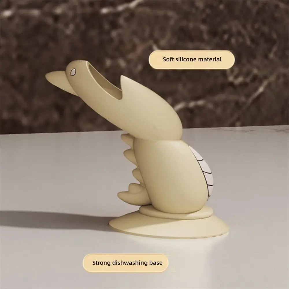 Gifts Portable Toothbrush Protective Cover Multi-function with Suction Cup Toothbrush Holder Silicone Dinosaur Toothbrush Covers