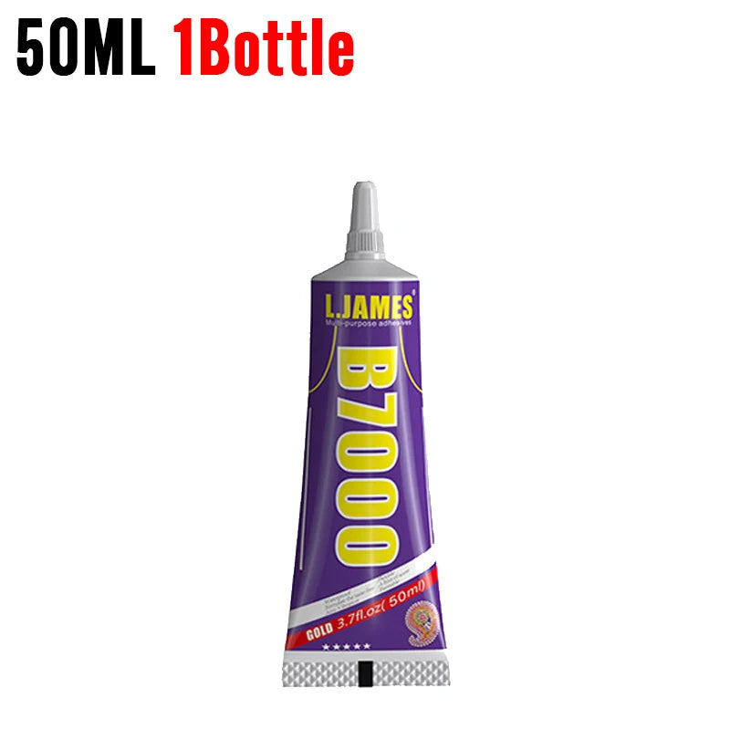 T7000 Black Soft Adhesive Universal Glue for Computer Cell Phone Touch Screen Repair Anti-Vibration Frame 15/50/110ML T-7000